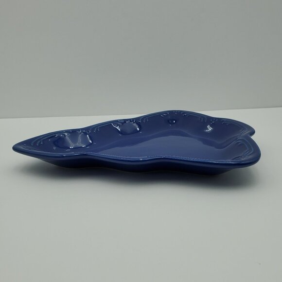 Pfaltzgraff Holiday Blue Tree Shaped Plate Christmas Tree Appetizer Tray - Picture 4 of 6